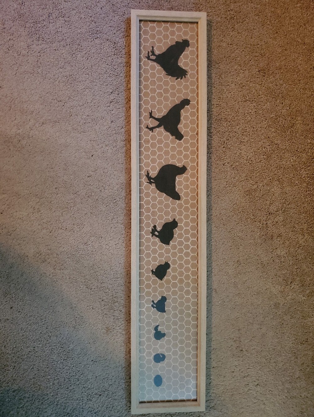 Kirklands Black Chicken Silhouette Honeycomb Panel